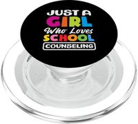 Solo una Chica Que ama la Vida del Consejero Escolar PopSockets PopGrip para MagSafe