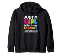 Solo una Chica Que ama la Vida del Consejero Escolar Sudadera con Capucha