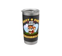 Solo una chica que ama las ardillas Vaso térmico de acero inoxidable de doble pared