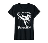 Solo una Chica Que ama Las Artes Marciales del Taekwondo Camiseta