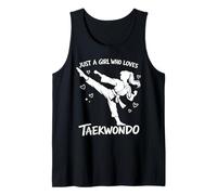 Solo una Chica Que ama Las Artes Marciales del Taekwondo Camiseta sin Mangas