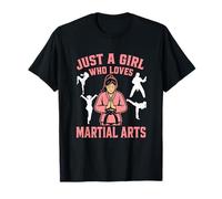 Solo una chica que ama las artes marciales Karate Judo Taekwondo Camiseta