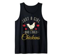 Sólo Una Chica Que Ama Las Gallinas Granjera Animal Pollo Camiseta sin Mangas