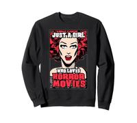 Solo una Chica Que ama Las películas de Terror Halloween Pop Art Sudadera