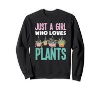 Solo una Chica Que ama Las Plantas cultivando Flores suculentas Sudadera