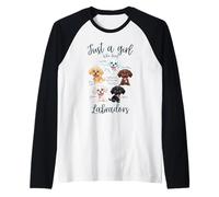 Solo una chica que ama las razas de perros labrador Fox Red Chocolate Camiseta Manga Raglan