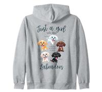 Solo una chica que ama las razas de perros labrador Fox Red Chocolate Sudadera con Capucha