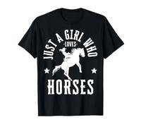 Solo una Chica Que ama los Caballos - Vaquera a Caballo Camiseta