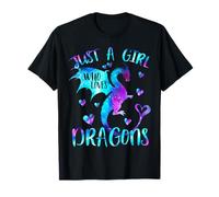 Solo una Chica Que ama los Dragones cósmicos Camiseta