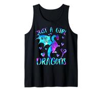 Solo una Chica Que ama los Dragones cósmicos Camiseta sin Mangas