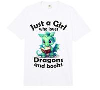Solo una Chica Que ama los Dragones y los Libros, Dragon for Kids Comfort Colors Adult Heavyweight T-Shirt