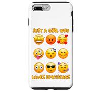 Solo una Chica Que ama los emoticonos Caras de emoción Lindas y Divertidas Carcasa para iPhone 7 Plus/8 Plus