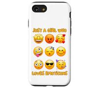 Solo una Chica Que ama los emoticonos Caras de emoción Lindas y Divertidas Carcasa para iPhone SE (2020) / 7/8