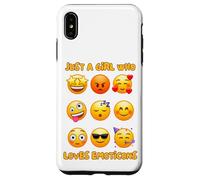Solo una Chica Que ama los emoticonos Caras de emoción Lindas y Divertidas Carcasa para iPhone XS MAX