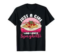 Solo una chica que ama los fideos espaguetis pasta vintage Camiseta