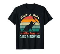 Solo una Chica Que ama los Gatos y Remo Vintage Retro Camiseta
