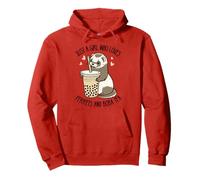 Solo una chica que ama los hurones y el té Boba Amante de los hurones lindos Sudadera con Capucha