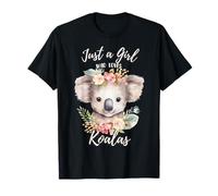 Solo una chica que ama los koalas, lindos marsupiales, cumpleaños para niñas Camiseta