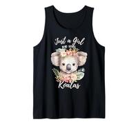 Solo una chica que ama los koalas, lindos marsupiales, cumpleaños para niñas Camiseta sin Mangas