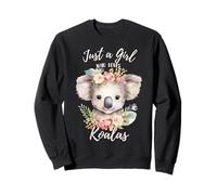 Solo una chica que ama los koalas, lindos marsupiales, cumpleaños para niñas Sudadera