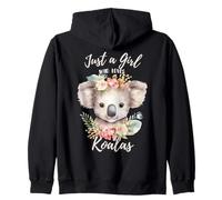 Solo una chica que ama los koalas, lindos marsupiales, cumpleaños para niñas Sudadera con Capucha