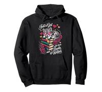 Solo una Chica Que ama los Libros y los Lobos Book Nerd Girl Wolf Sudadera con Capucha