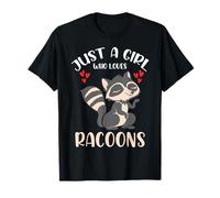 Sólo Una Chica Que Ama Los Mapaches Animal Zoo Mapache Camiseta