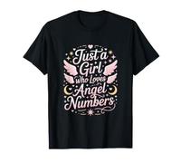 Solo una Chica Que ama los números de ángeles Signos espirituales divinos Camiseta