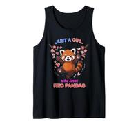 Solo una Chica Que ama los Pandas Rojos Mujeres Chicas Camiseta sin Mangas