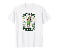 Solo una Chica Que ama los pepinillos, Divertida y Linda Amante de los pepinillos Camiseta