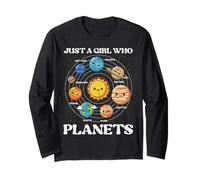 Solo una Chica Que ama los Planetas, Space Galaxy, niñas y niños pequeños Manga Larga