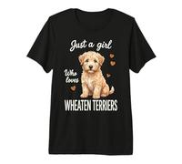 Solo una Chica Que ama los Wheaten Terriers Camiseta Premium