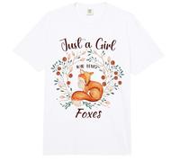 Solo una Chica Que ama los Zorros para niñas Animales Salvajes Mujeres Comfort Colors Adult Heavyweight T-Shirt