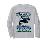 Solo Una Chica Que Ama Orcas Orcas Mar Océano Manga Larga