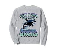 Solo Una Chica Que Ama Orcas Orcas Mar Océano Sudadera