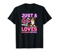 Sólo Una Chica Que Ama Pastores Australianos Camiseta