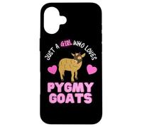 Solo una Chica Que ama pigmeos Cabras Lindas Chicas pigmeas Cabra Carcasa para iPhone 16 Plus
