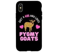 Solo una Chica Que ama pigmeos Cabras Lindas Chicas pigmeas Cabra Carcasa para iPhone X/XS