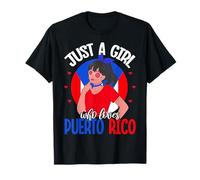 Solo una Chica Que ama Puerto Rico Puerto Rico Orgullo Camiseta