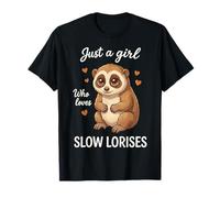 Solo una Chica Que ama Slow Lorises Lindo Primate Camiseta