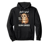 Solo una Chica Que ama Slow Lorises Lindo Primate Sudadera con Capucha