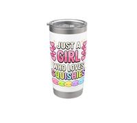 Solo Una Chica Que Ama Squishies Lindo Vaso térmico de acero inoxidable de doble pared