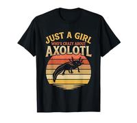 Solo una Chica Que está Loca por los Amantes de los Anfibios Retro de Axolotl Camiseta