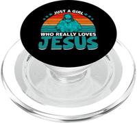 Solo una Chica Que Realmente ama a Jesús PopSockets PopGrip para MagSafe