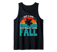 Solo una Chica Que Realmente ama el otoño Camiseta sin Mangas