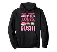 Solo una Chica Que Realmente ama el Sushi Sudadera con Capucha