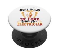 Solo una Esposa malcriada Enamorada de su Electricista PopSockets PopGrip Adhesivo