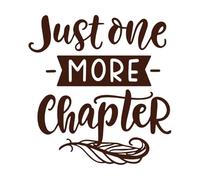 Solo una frase más de citas y letras de libros de capítulos Calcomanías de letras 42x44.1cm No se cae Café