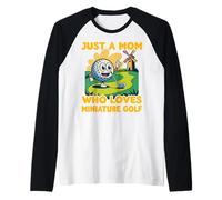 Solo una Madre a la Que le Encanta Minigolf Champion Humor Family Camiseta Manga Raglan