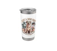 Solo una mamá de perro con demasiadas plantas Vaso térmico de acero inoxidable de doble pared